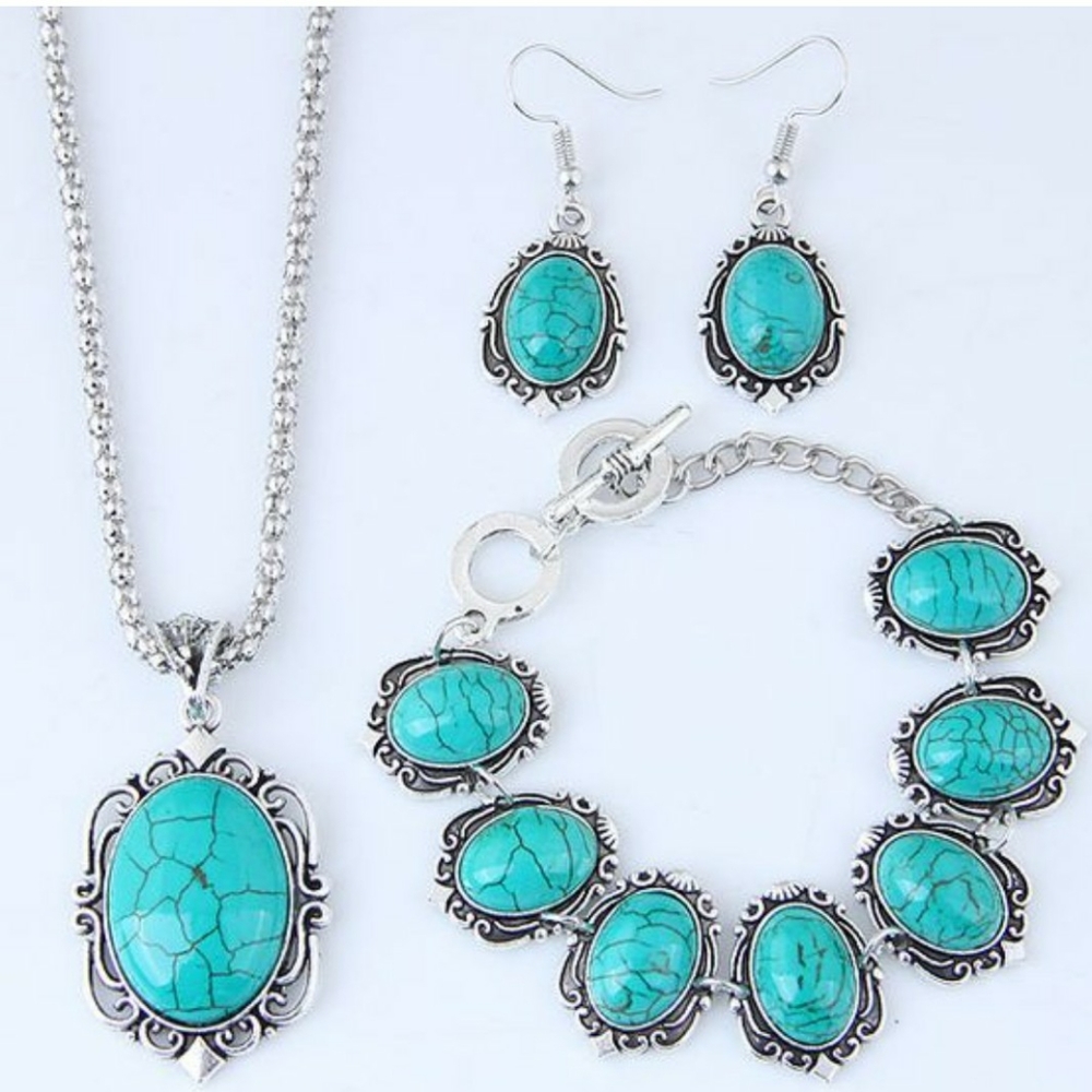 3piece turquoise set